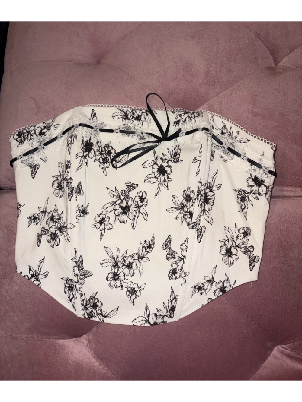 PacSun White Lace-Trim Sleep Shorts
